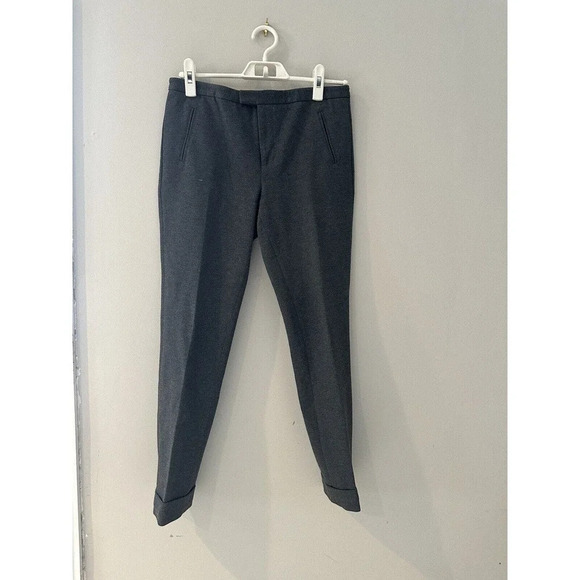ATM Anthony Thomas Melillo Ponte Slim Pants Sz 4 Gray Mid Rise Cuffed M0348 - Picture 3 of 15